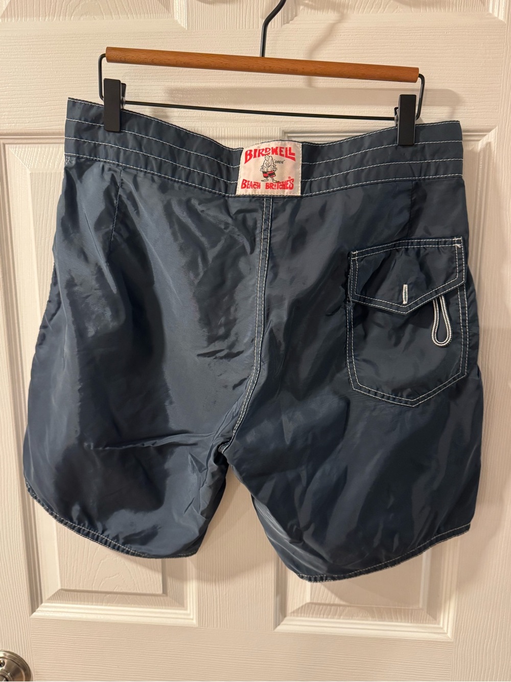 Birdwell Navy Blue Men’s Swim Trunks with Back Pocket